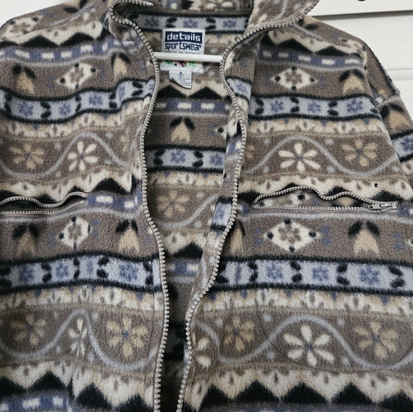 Detail Sportswear Vintage Fleece Jacket, Women's Small- Aztec/Nordic Pattern - Picture 6 of 7